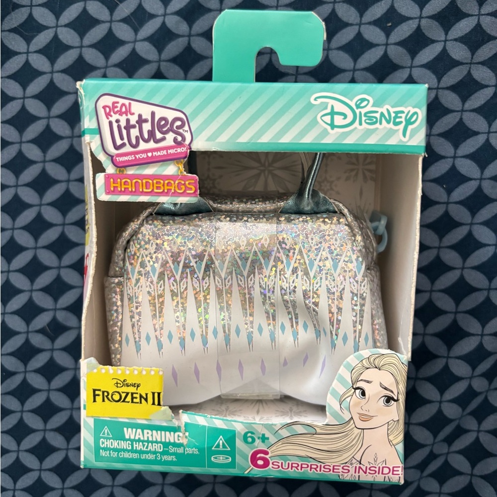 NEW Real Little Handbags Disney Frozen II Iridescent Silver White Purse